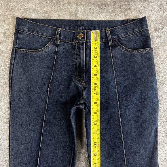 Vintage Forever 21 Jeans Dark Wash Flare Split Hem Women's M Made in USA - Picture 8 of 11